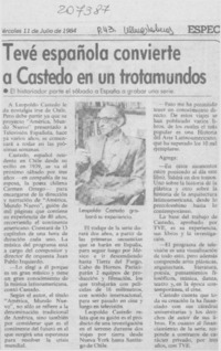 Tevé española convierte a Castedo en un trotamundos