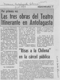 Las Tres obras del Teatro Itinerante en Antofagsta