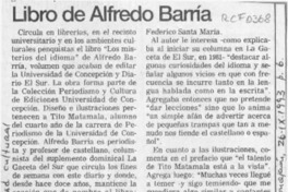 Libro de Alfredo Barría  [artículo]