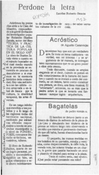 Perdone la letra  [artículo] Roberto Bescós.