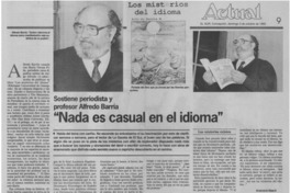 "Nada es casual en el idioma"