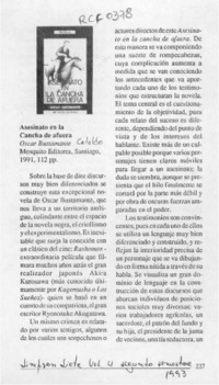 Asesinato en la cancha de afuera  [artículo] Diego Muñoz Valenzuela.