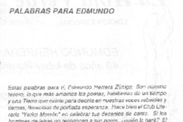 Palabras para Edmundo