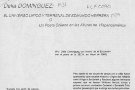 El universo lírico y terrenal de Edmundo Herrera
