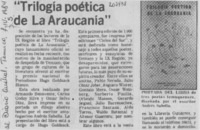 "Trilogía poética de la Araucanía"