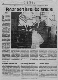 Pensar sobre la realidad narrativa  [artículo] Willy Nikiforos.