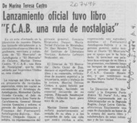 Lanzamiento oficial tuvo libro "F.C.A.B. una ruta de nostalgia"