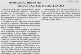 Oscar Castro, bibliotecario