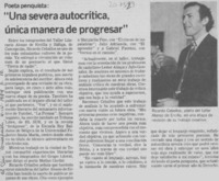 "Una Severa autocrítica, única manera de progresar"