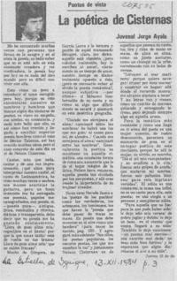 La poética de Cisternas