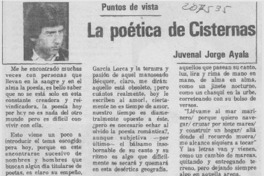 La poética de Cisternas