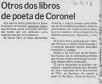 Otros dos libros de poeta de Coronel