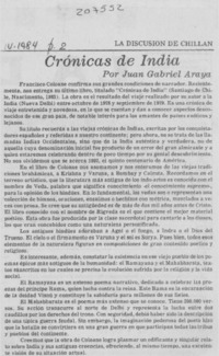 "Crónicas de India"