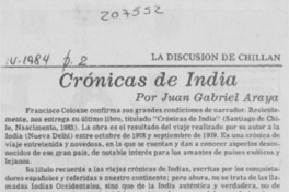 "Crónicas de India"