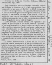 "Crónicas de India"
