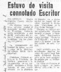 Estuvo de visita connotado escritor