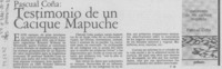 "Testimonio de un cacique mapuche"