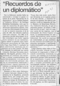 "Recuerdos de un diplomático"  [artículo].
