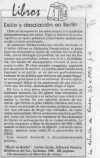 Exilio y desolación en Berlín  [artículo].