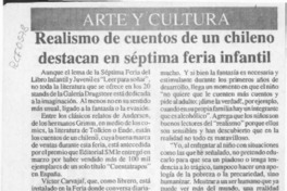 Realismo de cuentos de un chileno destacan en séptima feria infantil  [artículo].