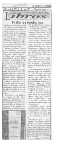 Historias nocturnas  [artículo] Francisco J. Ortega.