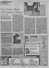 Una viuda alegre del arrabal chileno  [artículo] Antonio Avaria.