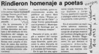 Rindieron homenaje a poetas  [artículo].