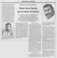 Walter Garib, escritor que no rehuye los desafíos