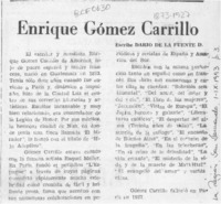 Enrique Gómez Carrillo  [artículo] Darío de la Fuente D.