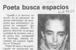 Poeta busca espacios  [artículo].
