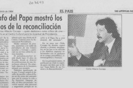 Biógrafo del Papa mostró los caminos de la reconciliación