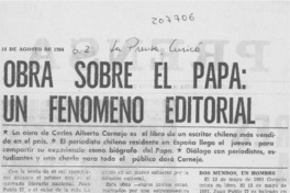 Obra sobre el Papa; un fenómeno editorial