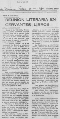 Reunión literaria en Cervantes