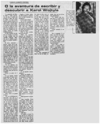 Carlos Alberto Cornejo o la aventura de escribir y descubrir a Karol Wojtyla