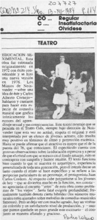 "Educación seximental"