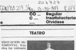 "Educación seximental"