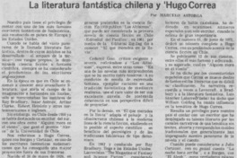 La literatura fantástica chilena y Hugo Correa