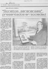 "Sonetos serenenses" presentados en sociedad