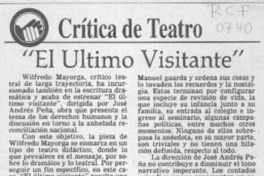 "El último visitante"  [artículo] Carola Oyarzún L.