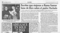 Escritos que viajaron a Roma fueron base de libro sobre el padre Hurtado  [artículo]
