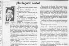 Ha llegado carta!  [artículo] Enrique Ramírez Capello.