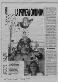 Gabriela Kast, La primera comunión  [artículo].