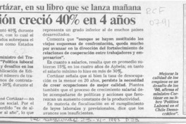 Sindicalización creció 40% en 4 años  [artículo].