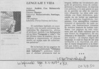 "Lenguaje y vida"