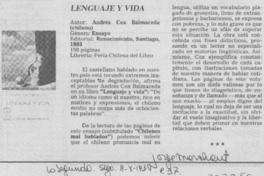 "Lenguaje y vida"