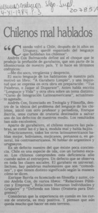 Chilenos mal hablados