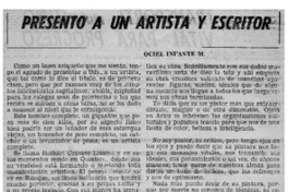 Presento a un artista y escritor