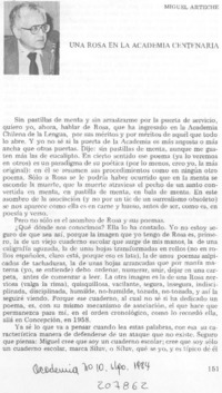 Una Rosa en la Academia centenaria
