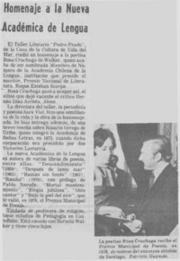 Homenaje a la nueva Académica de Lengua