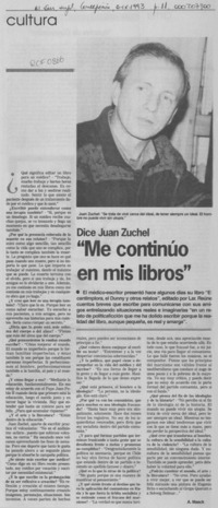 "Me continúo en mis libros"